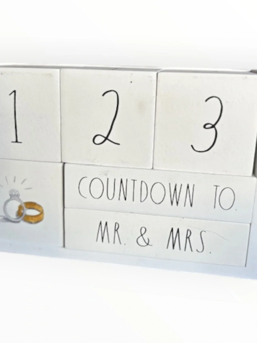 Rae Dunn Countdown Block Set Wedding Holiday Days Until Calendar Decor